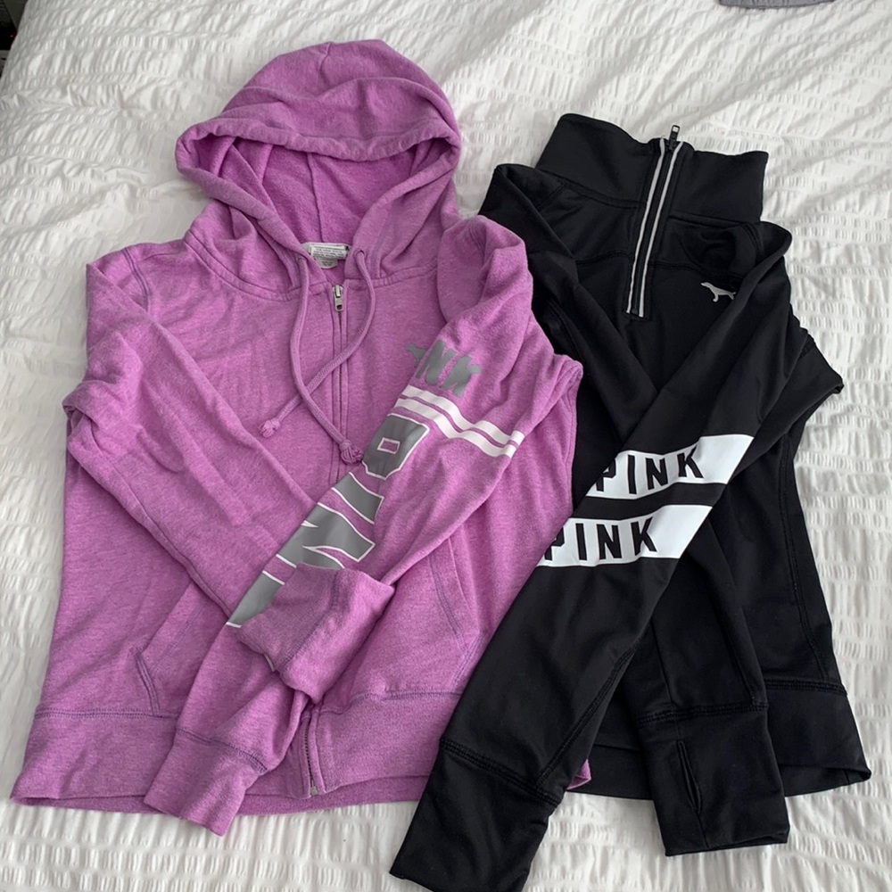 Two PINK sweaters for sale.